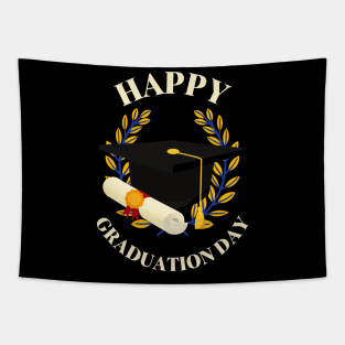 Happy Graduation Day Graduate College Student Fun Tapestry