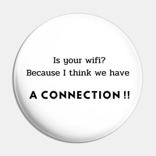 Is your wifi? Because I think we have a connection!! Pin