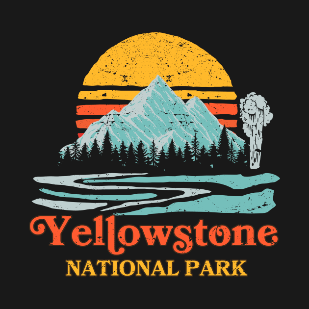 Retro Vintage Yellowstone National Park by alexanderahmeddm