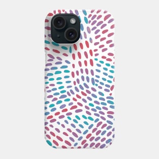 Watercolor dotted lines - pink and blue Phone Case