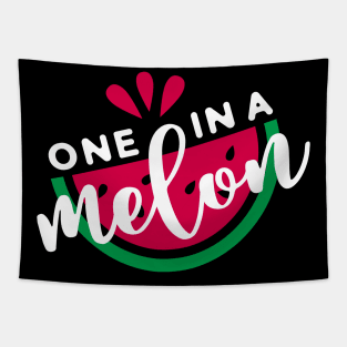 One In A Melon Watermelon Fruit Pun Tapestry