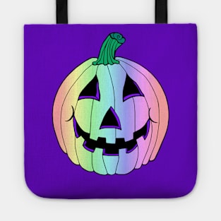 Rainbow Pastel Jack-O-Lantern Tote