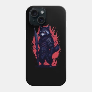 Raccoon Ninja Illustration Phone Case