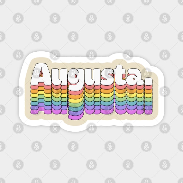 Augusta \\// Retro Typography Design Magnet by DankFutura