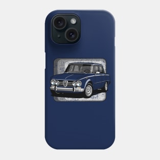 The amazing italian sports saloon car with grey background Phone Case