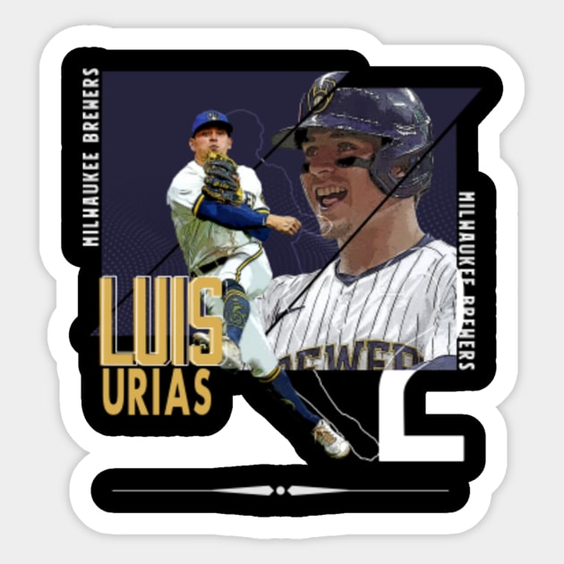 Luis Urias baseball Paper Poster Brewers 4 - Luis Urias - Sticker