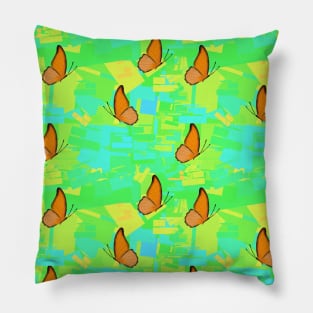 Orange monarch butterflies Pillow