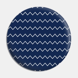 White and Navy Nautical Pattern Pin