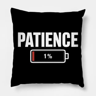 Battery Patience Work Stress Level Pillow