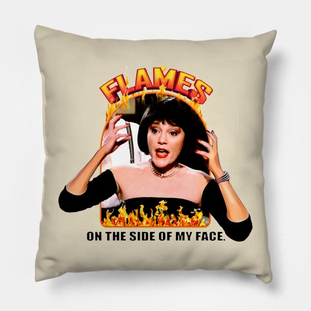 Flames on the side of my face! Pillow by Angelmuvon