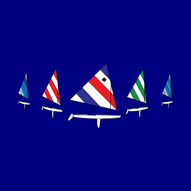 Sunfish Sailboats Racing by CHBB