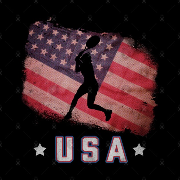 USA American Flag Tennis Team Stars and Stripes US by Rixta Tees