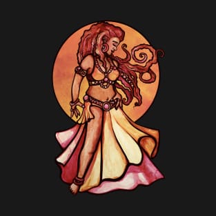 Autumn Moon Belly Dancer Goddess T-Shirt