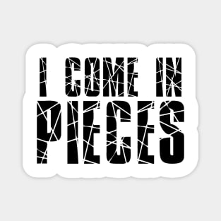 Funny Saying - I Come In Pieces Magnet