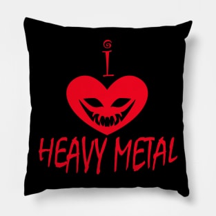 I Heart Heavy Metal Pillow