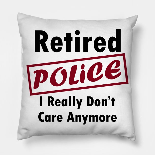 Retired Police Pillow by dentist_family