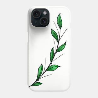 Green branch art Phone Case