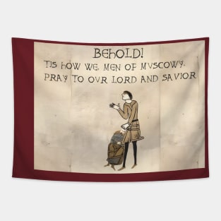 Funny Medieval, Funny Behold The Field, Zero Fucks meme, Humor Dank Meme Tapestry