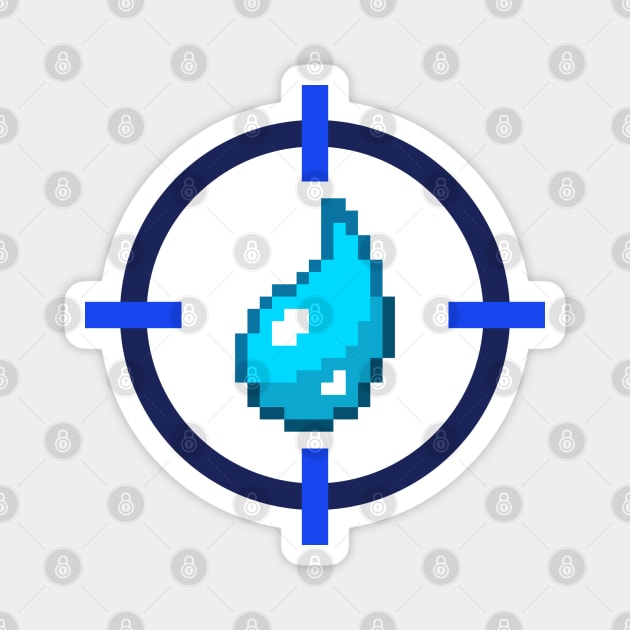 Pixel Water Crosshair Magnet by DaTacoX