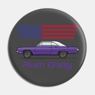 Plum Crazy USA Pin