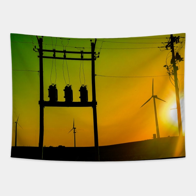 Powerline Tapestry by glumwitch