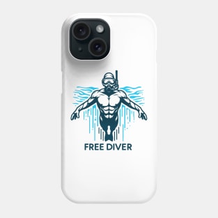 Free Diving diver Phone Case