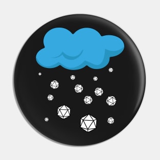 Dice Rain Cloud Tabletop RPG - Role Playing Game Pin