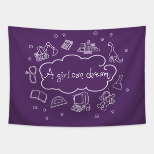 A Girl Can Dream Tapestry