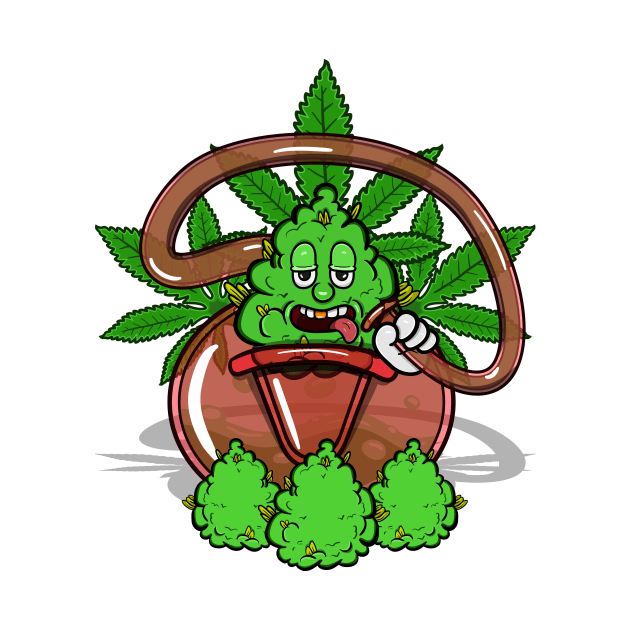 Weed Bud On Glass Bong and Marijuana by tedykurniawan12