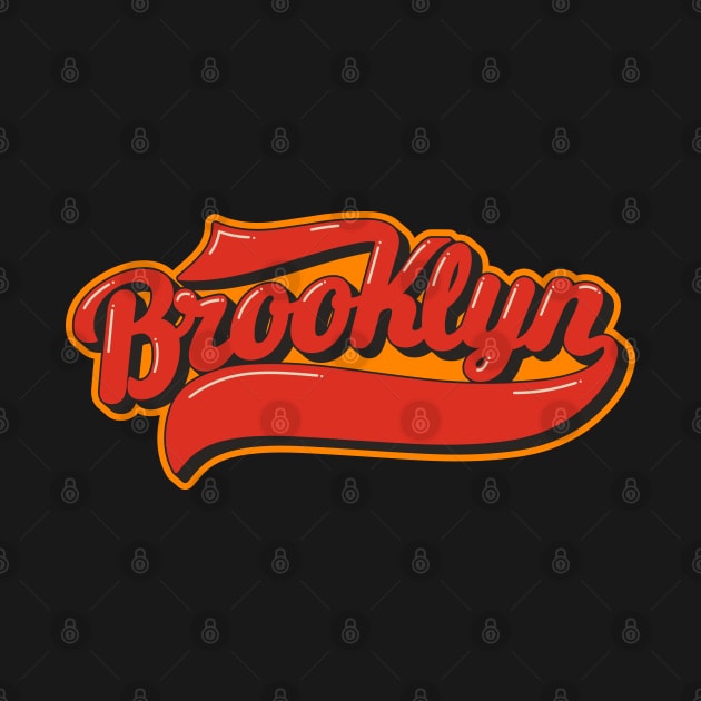 New York Brooklyn - Brooklyn Schriftzug - Brooklyn Logo by Boogosh
