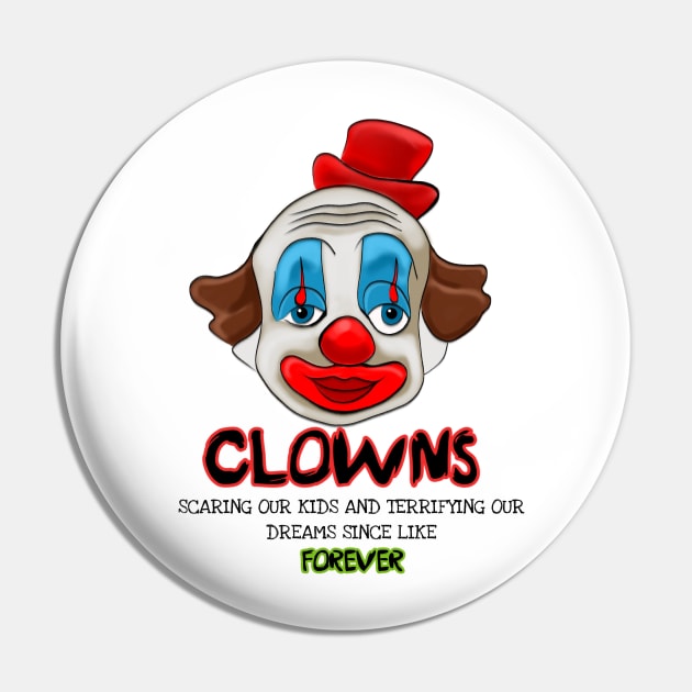 CLOWNS ARE SCARY, FUNNY Pin by Art by Eric William.s