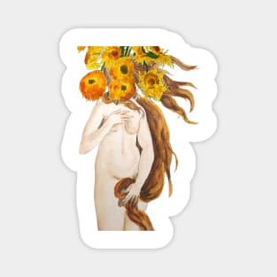 Venus and sunflower Magnet