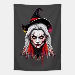 Blutige Halloween-Hexe: "Ein Schaudern in der Nacht" Tapestry