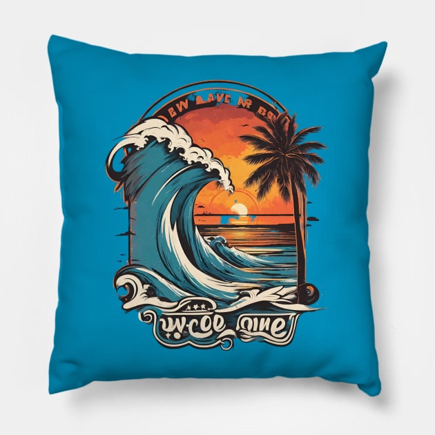 Are you ready for surfing. Pillow by Jhontee