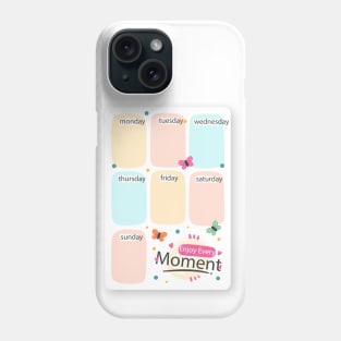 Note weekdays Phone Case