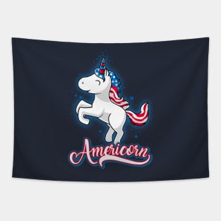 Americorn-Patriotic Proud American Unicorn Kids Gift Tapestry