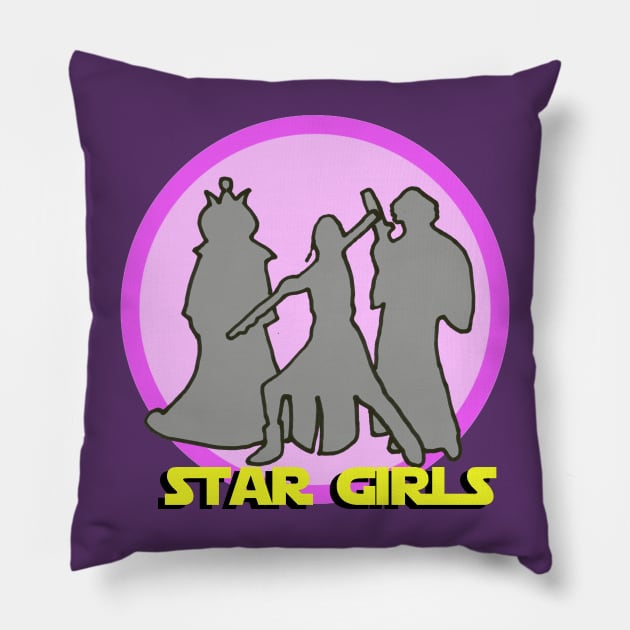 Star Girls Pillow by KatieGaughan