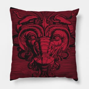 Cool Red Lobster Face Illusion Holding Snakes in the Claws Pillow