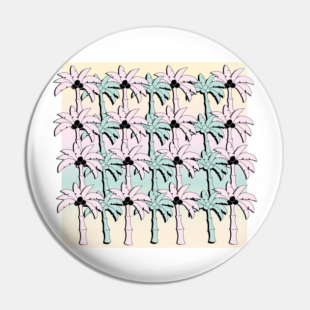 Tropical Palm Tree Poster Pin by fivemmPaper