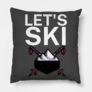 Lets ski Pillow