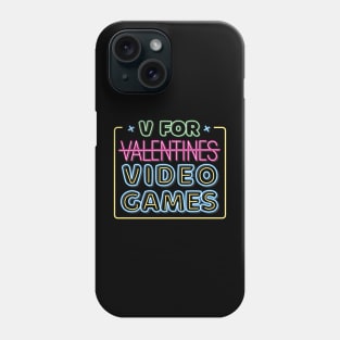 V Is for Victory: Neon Video Game Fun! Phone Case