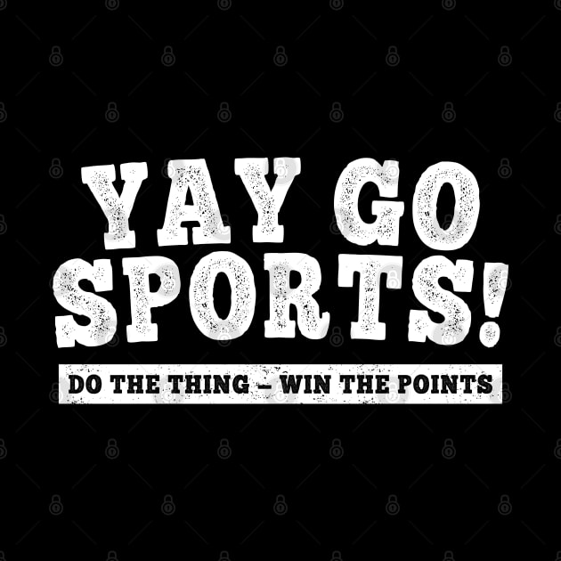 Yay Go Sports! Funny Sports Retro Fade by Genie Designs