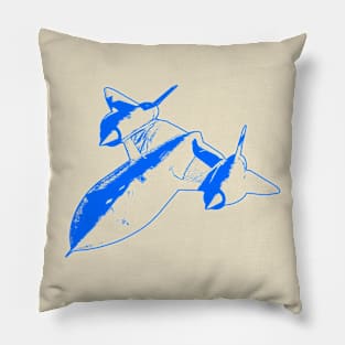 Lockheed SR-71 Blackbird - Blue Design Pillow