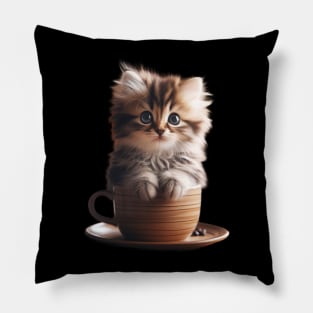 Whiskers & Espresso: A Meow-tastic Café Experience Pillow