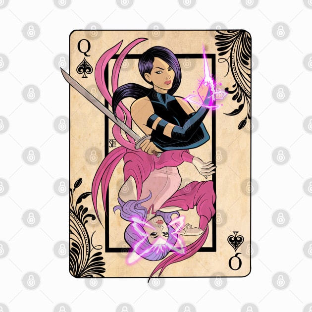 Psylocke Queen of Spades by sergetowers80