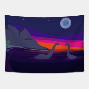 Jurassic Sunset Tapestry