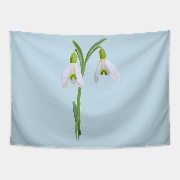 Snowdrops Tapestry by A_using_colors