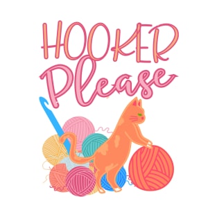 Hooker Please - Cat Crochet T-Shirt