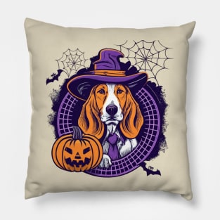 Basset Hound Pumpkin Pillow