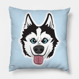 Cartoon Husky Pillow